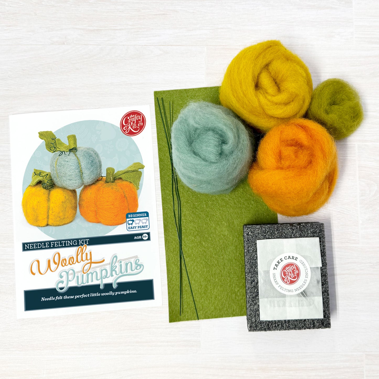 Woolly Pumpkins Needle Felting Craft Kit