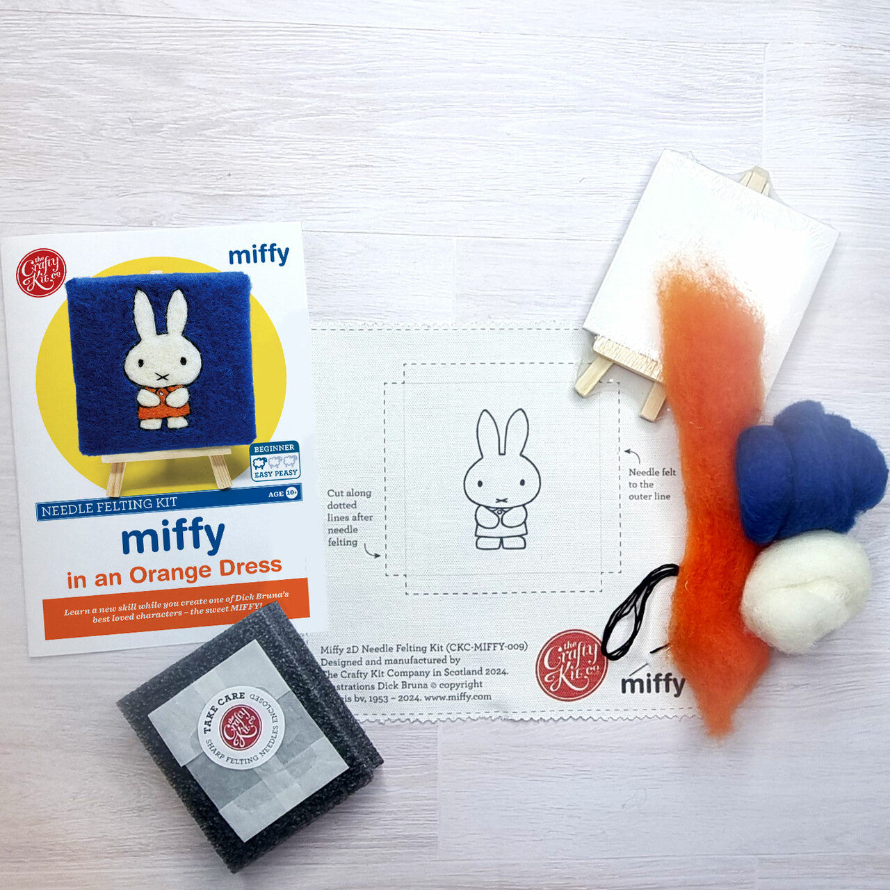 Miffy - Miffy in an Orange Dress Needle Felting Craft Kit