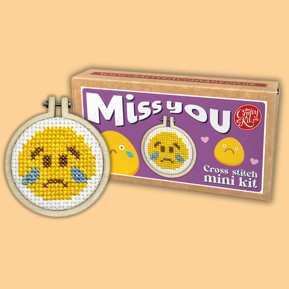 Miss You Mini Matchbox Cross Stitch Kit