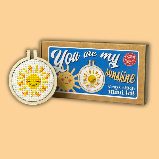 You are My Sunshine Mini Matchbox Cross Stitch Kit