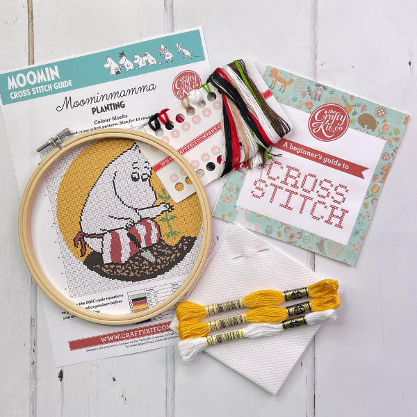 Moomin Cross Stitch Kit - Moominmamma Planting