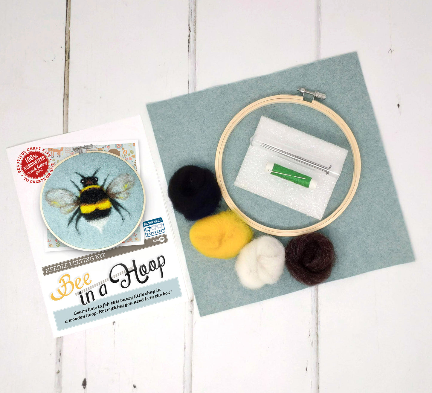 Bee in a Hoop Needle Felt Craft Kit