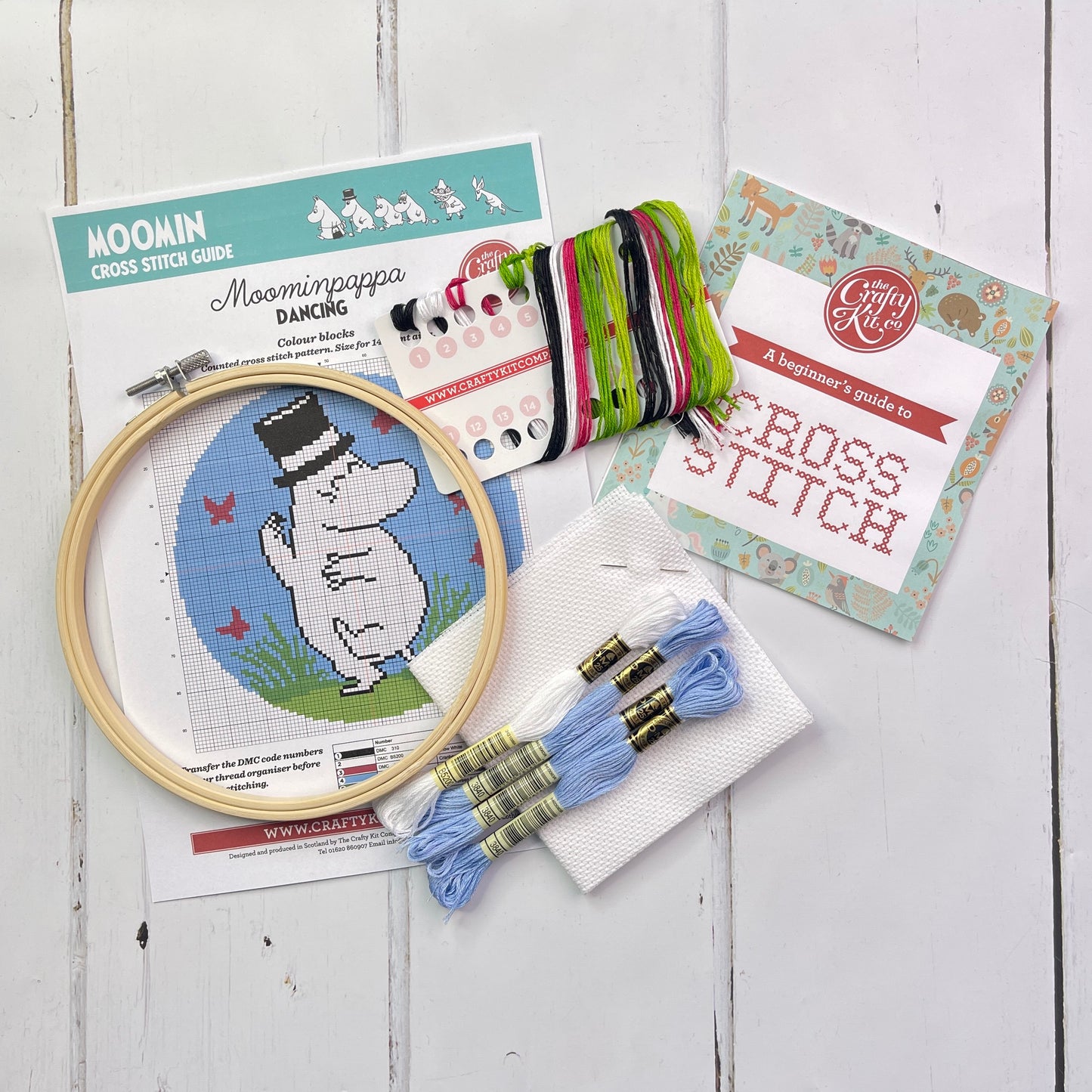 Moomin Cross Stitch Kit - Moominpappa Dancing
