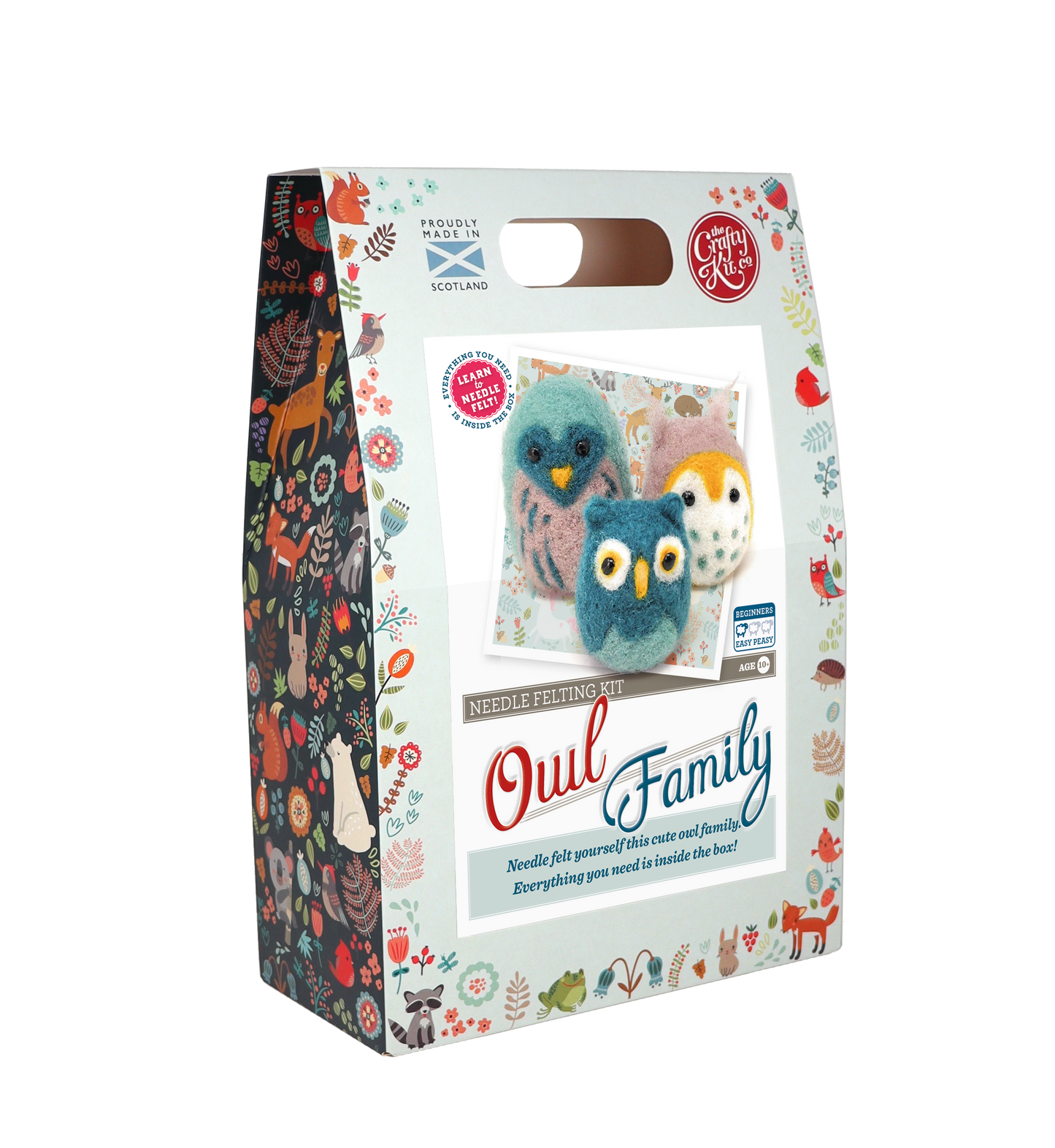 Owl Family Needle Felting Craft Kit