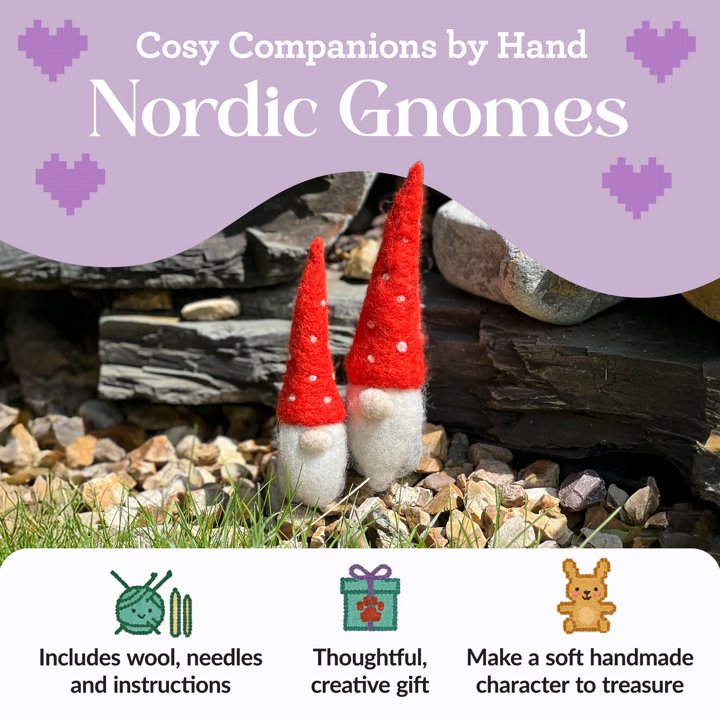 Nordic Gnomes Needle Felting Craft Kit