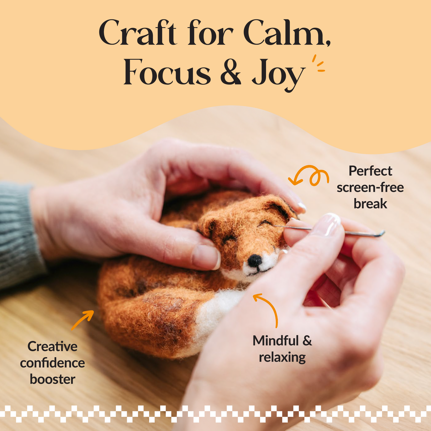 Otters in a Hoop Needle Felt Craft Kit