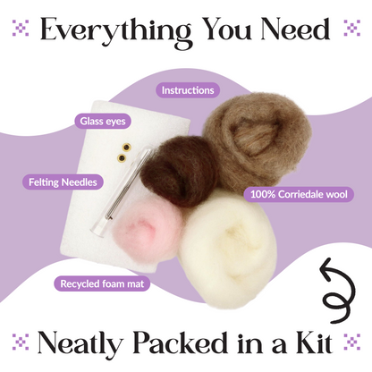 Baby Bunny Needle Felting Craft Kit