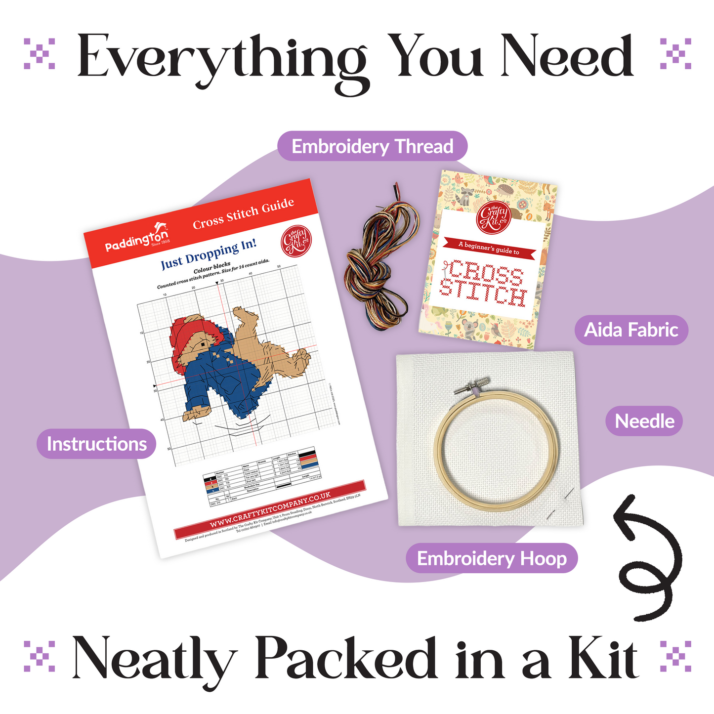 Paddington -  Just Dropping In!  Mini Cross Stitch Kit