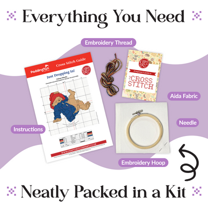 Paddington -  Just Dropping In!  Mini Cross Stitch Kit
