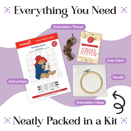 Paddington - Writing Home Mini Cross Stitch Kit