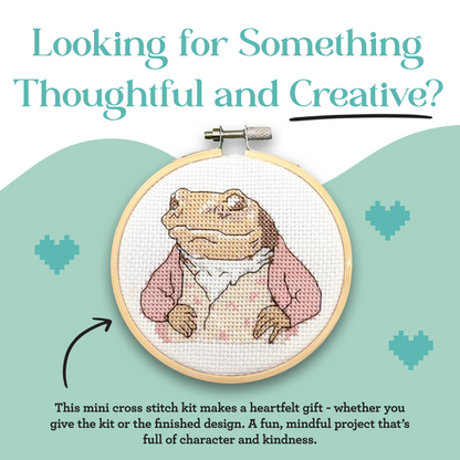 Beatrix Potter - Jeremy Fisher Mini Cross Stitch Kit