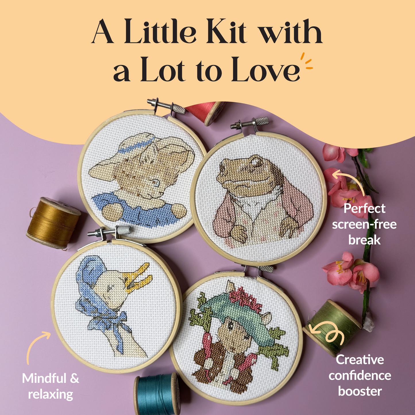 Beatrix Potter - Tom Kitten Mini Cross Stitch Kit