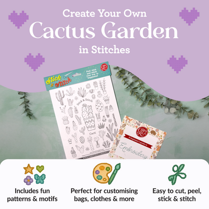 Cacti Stick & Stitch Embroidery