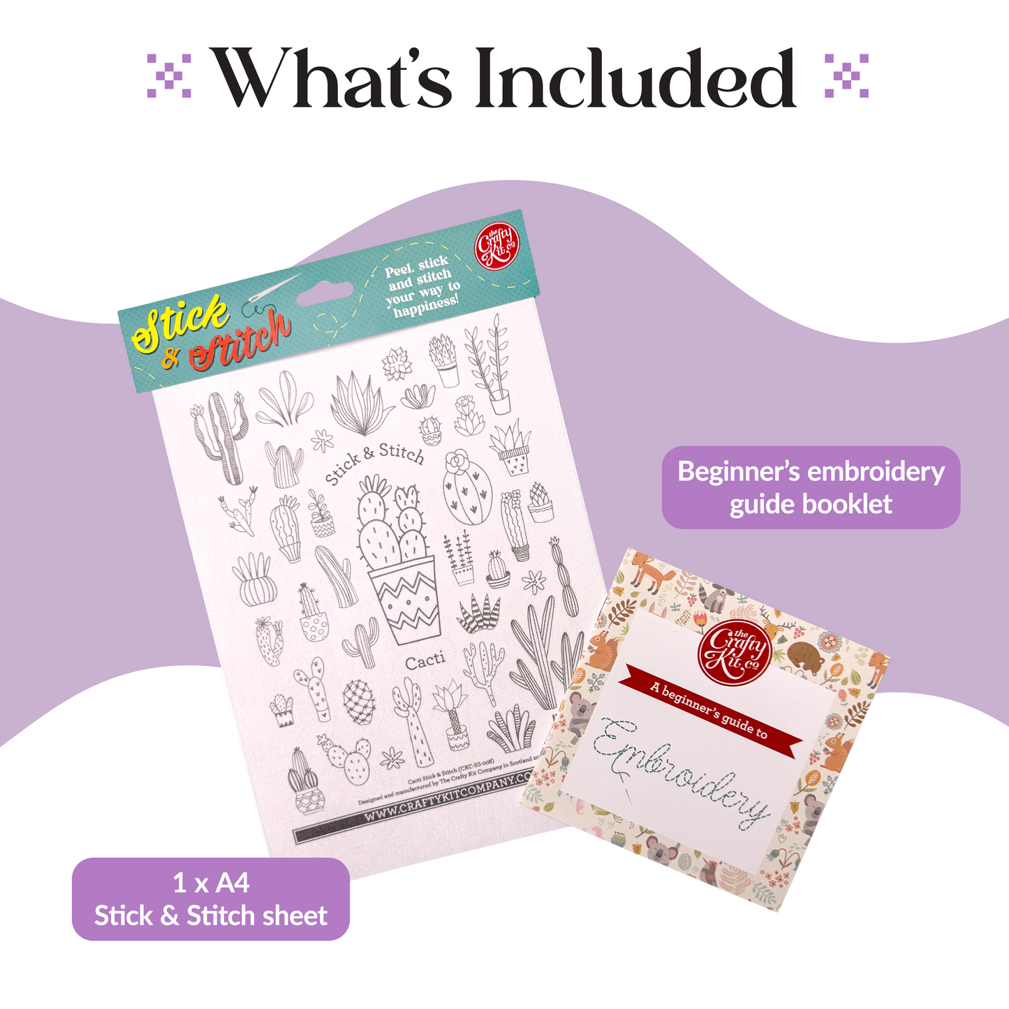 Cacti Stick & Stitch Embroidery