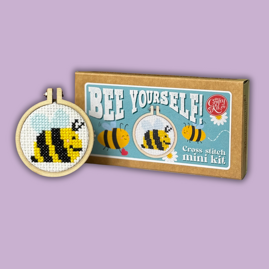 Bee Yourself! Mini Matchbox Cross Stitch Kit