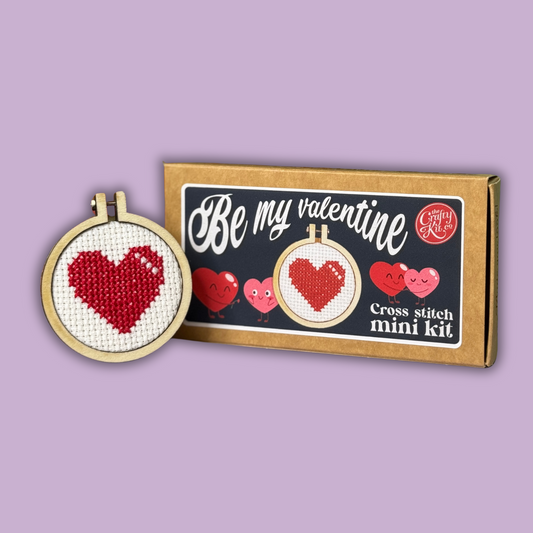Be my Valentine Mini Matchbox Cross Stitch Kit