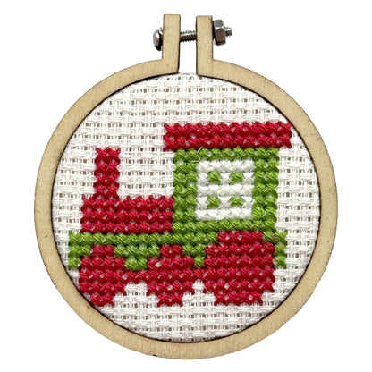 Full Steam Ahead To Christmas! Mini Matchbox Christmas Cross Stitch Kit