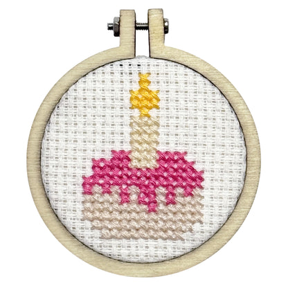 Happy Birthday! Cake Mini Matchbox Cross Stitch Kit