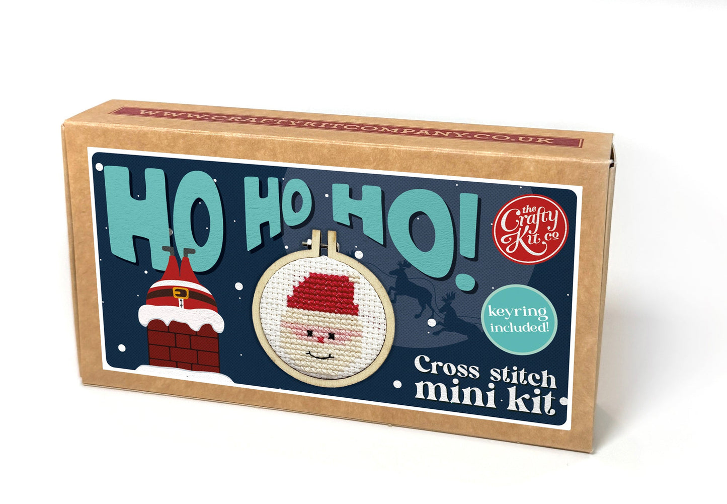Ho Ho Ho! Mini Matchbox Christmas Cross Stitch Kit