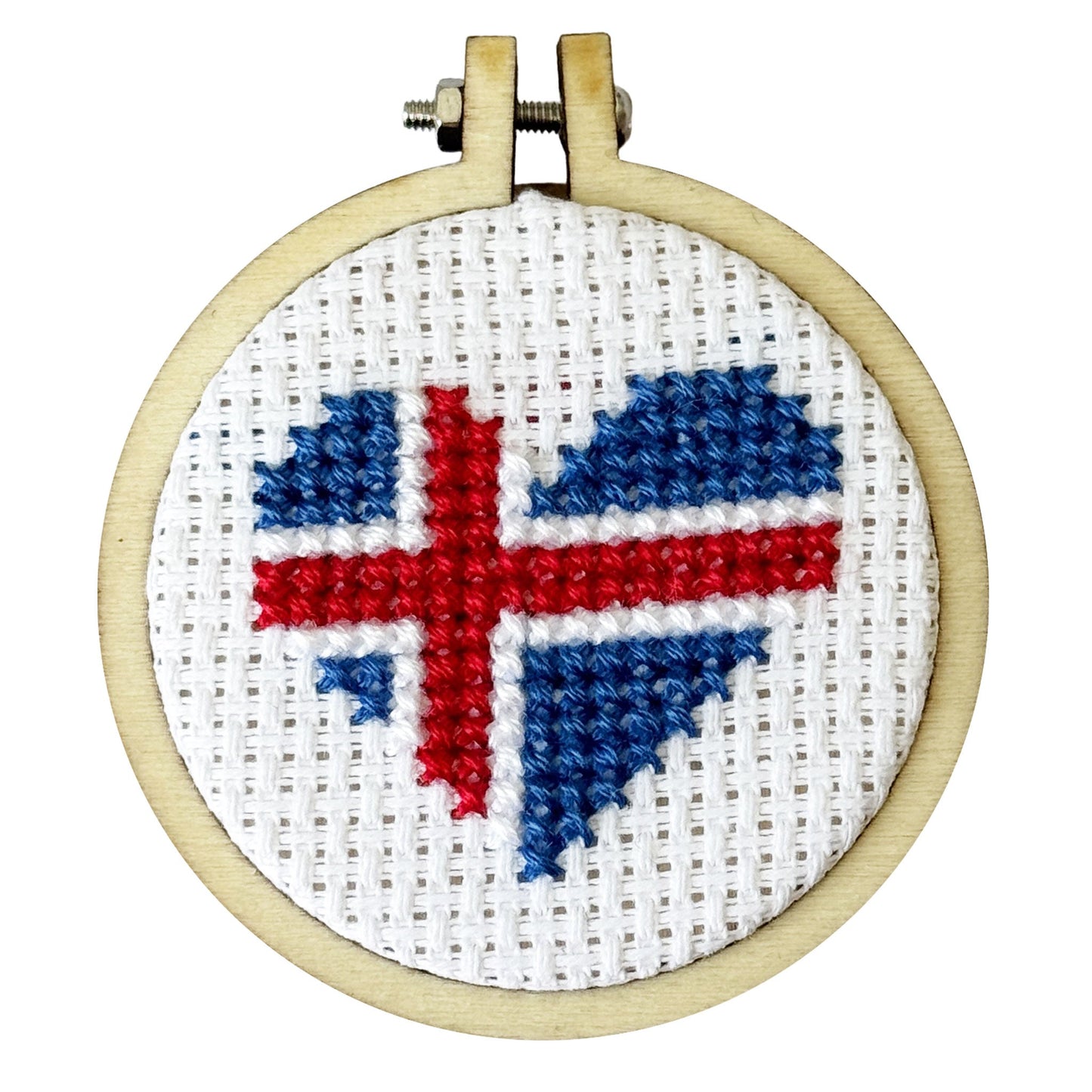 I Love Iceland! Mini Matchbox Cross Stitch Kit