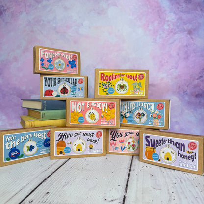 You Grow Girl! Mini Matchbox Cross Stitch Kit