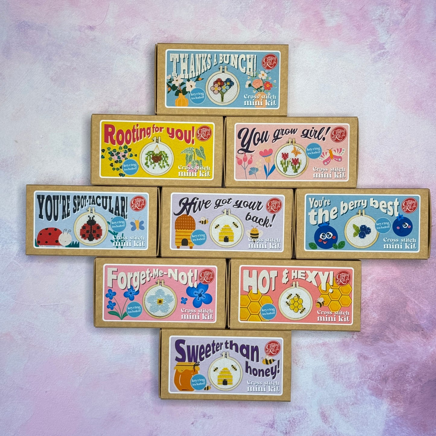 You Grow Girl! Mini Matchbox Cross Stitch Kit