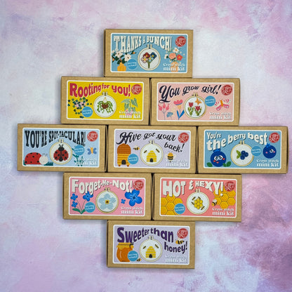 You Grow Girl! Mini Matchbox Cross Stitch Kit