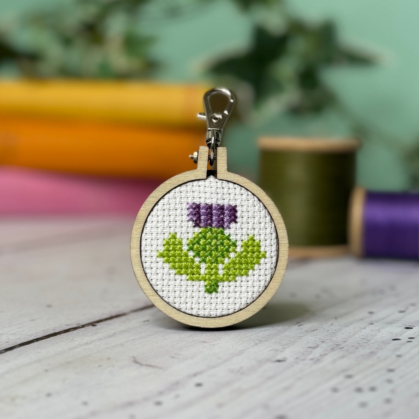 With Love from Edinburgh (Thistle) Mini Matchbox Cross Stitch Kit