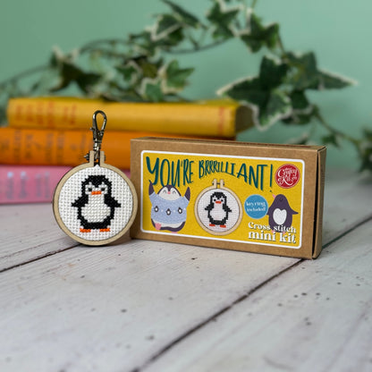 You're Brrrilliant! Mini Matchbox Cross Stitch Kit