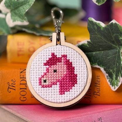 Welcome to The Pink Pony Club! (pony) Mini Matchbox Cross Stitch Kit