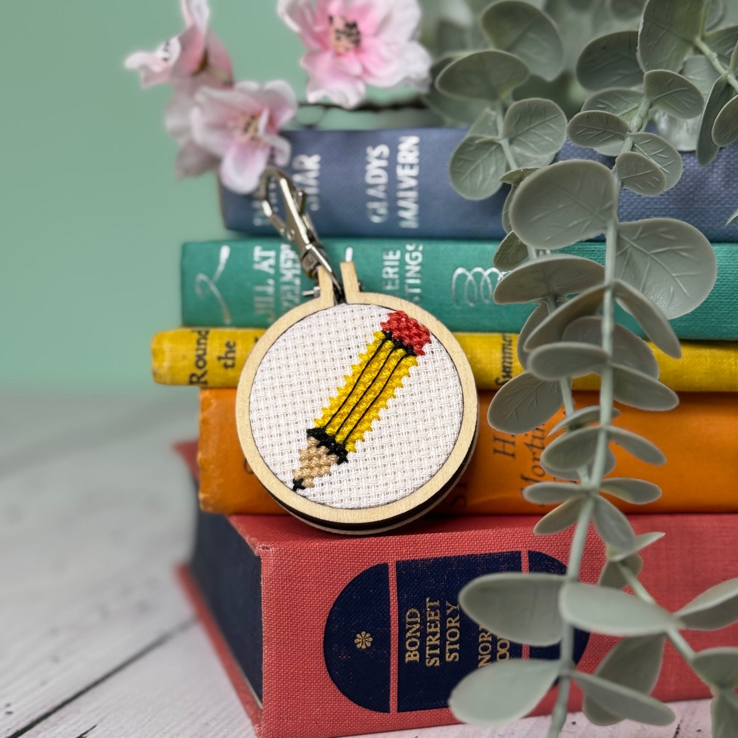 Thank you, Teacher! (pencil) Mini Matchbox Cross Stitch Kit