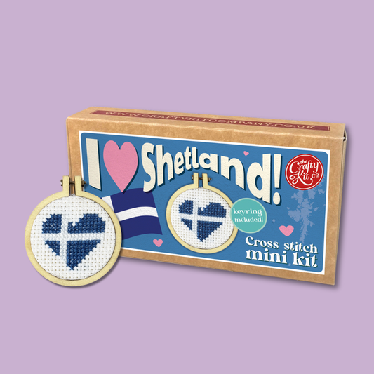 I Heart Shetland! Mini Matchbox Cross Stitch Kit