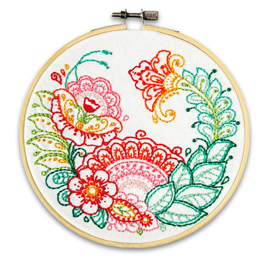 Indian Floral Embroidery Kit