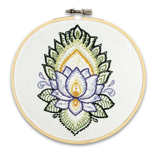 Indian Lotus Embroidery Kit