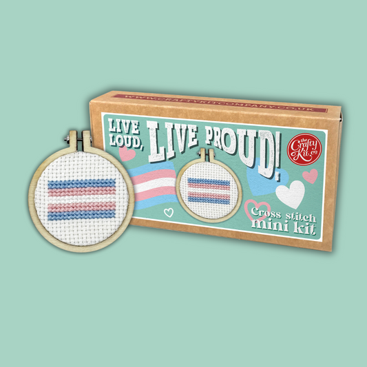 Live Loud, Live Proud! Mini Matchbox Cross Stitch Kit