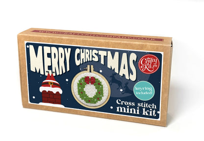 Merry Christmas Mini Matchbox Christmas Cross Stitch Kit