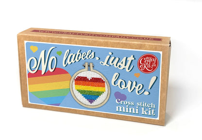 No Labels, Just Love! Mini Matchbox Cross Stitch Kit