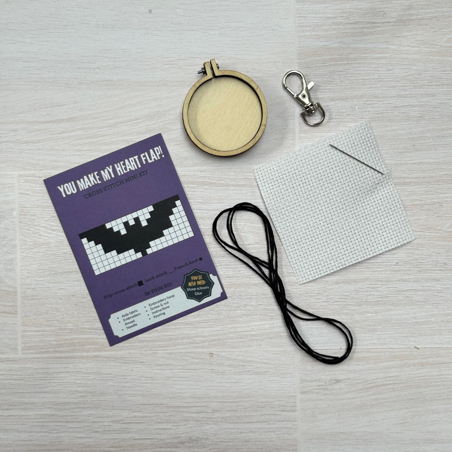You Make My Heart Flap! Halloween Mini Matchbox Cross Stitch Kit