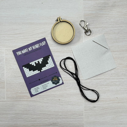 You Make My Heart Flap! Halloween Mini Matchbox Cross Stitch Kit
