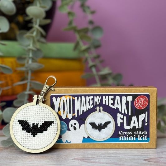 You Make My Heart Flap! Halloween Mini Matchbox Cross Stitch Kit