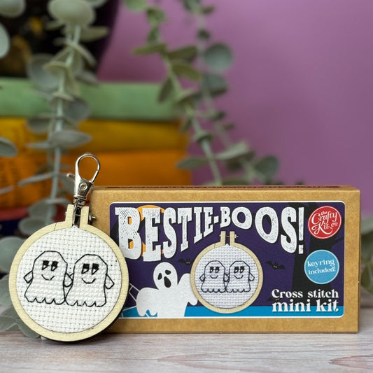 Bestie-Boos! Halloween Mini Matchbox Cross Stitch Kit