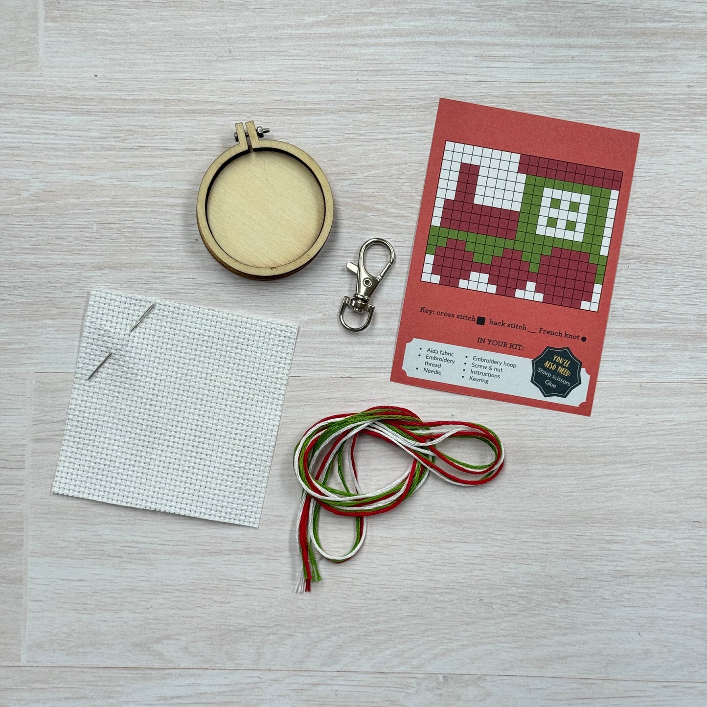 Full Steam Ahead To Christmas! Mini Matchbox Christmas Cross Stitch Kit
