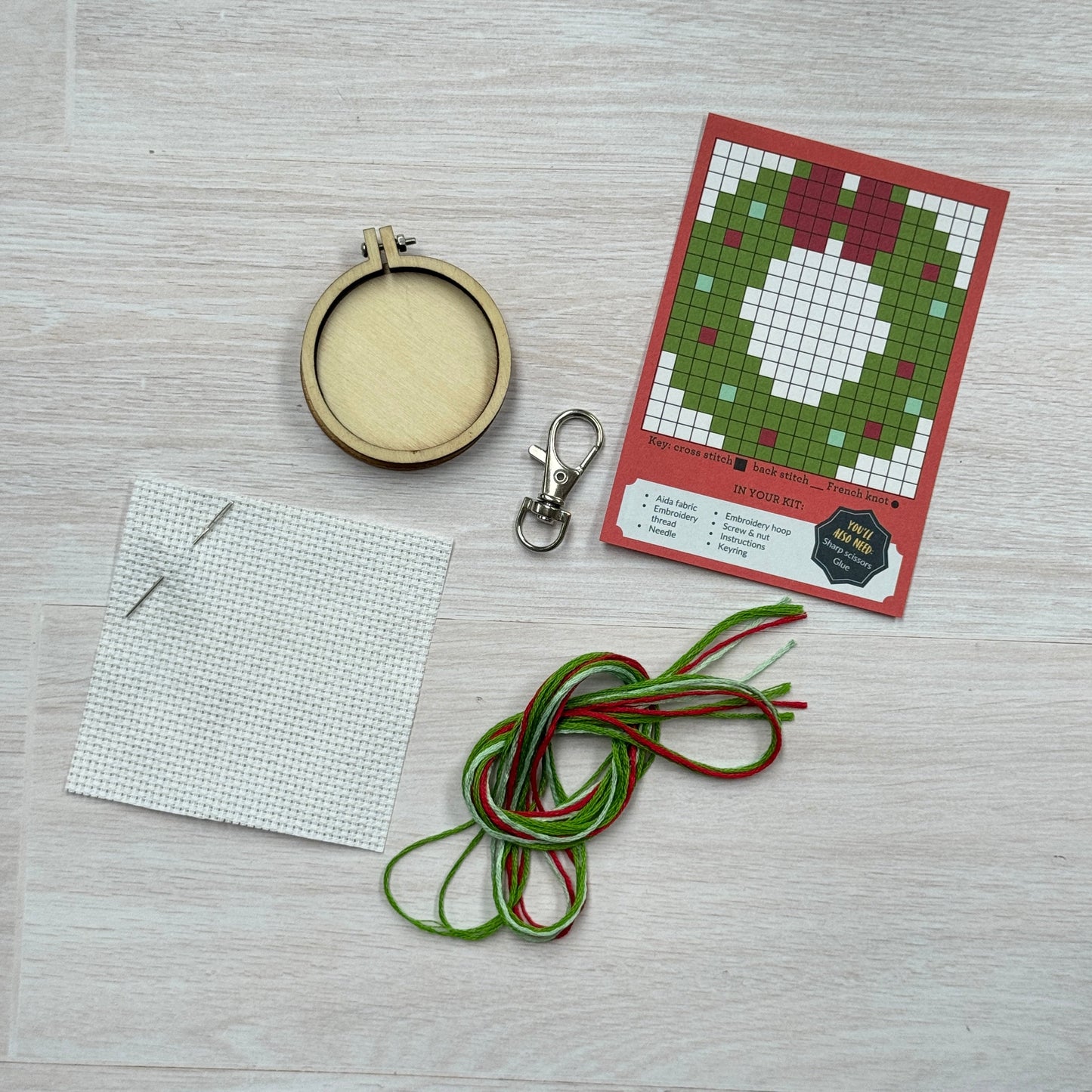 Merry Christmas Mini Matchbox Christmas Cross Stitch Kit