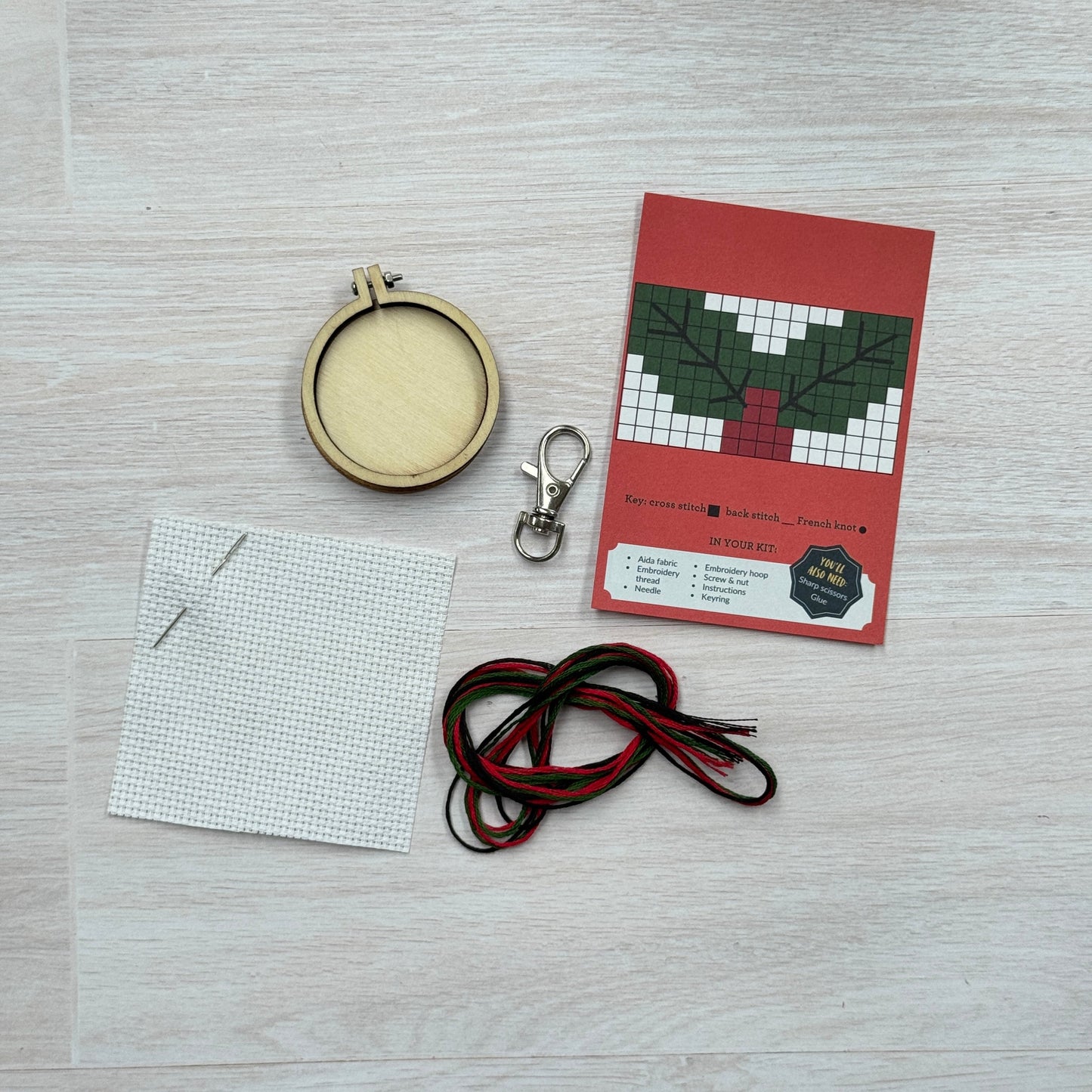 Have a Holly, Jolly Christmas! Mini Matchbox Christmas Cross Stitch Kit