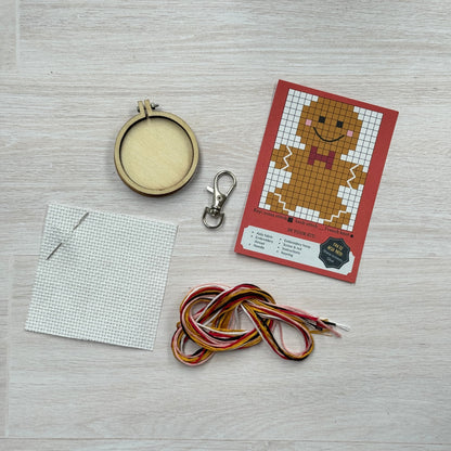 I Love You From My Head To My Dough Mini Matchbox Christmas Cross Stitch Kit
