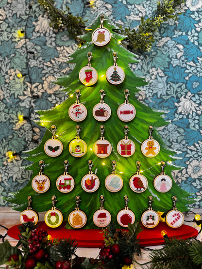 Have a Holly, Jolly Christmas! Mini Matchbox Christmas Cross Stitch Kit