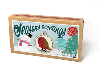 Seasons Tweetings Mini Matchbox Christmas Cross Stitch Kit