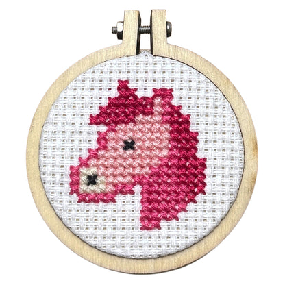 Welcome to The Pink Pony Club! (pony) Mini Matchbox Cross Stitch Kit