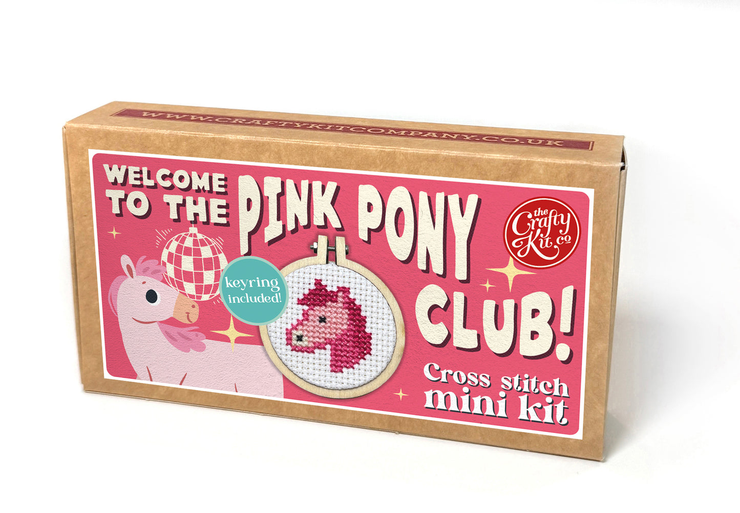 Welcome to The Pink Pony Club! (pony) Mini Matchbox Cross Stitch Kit