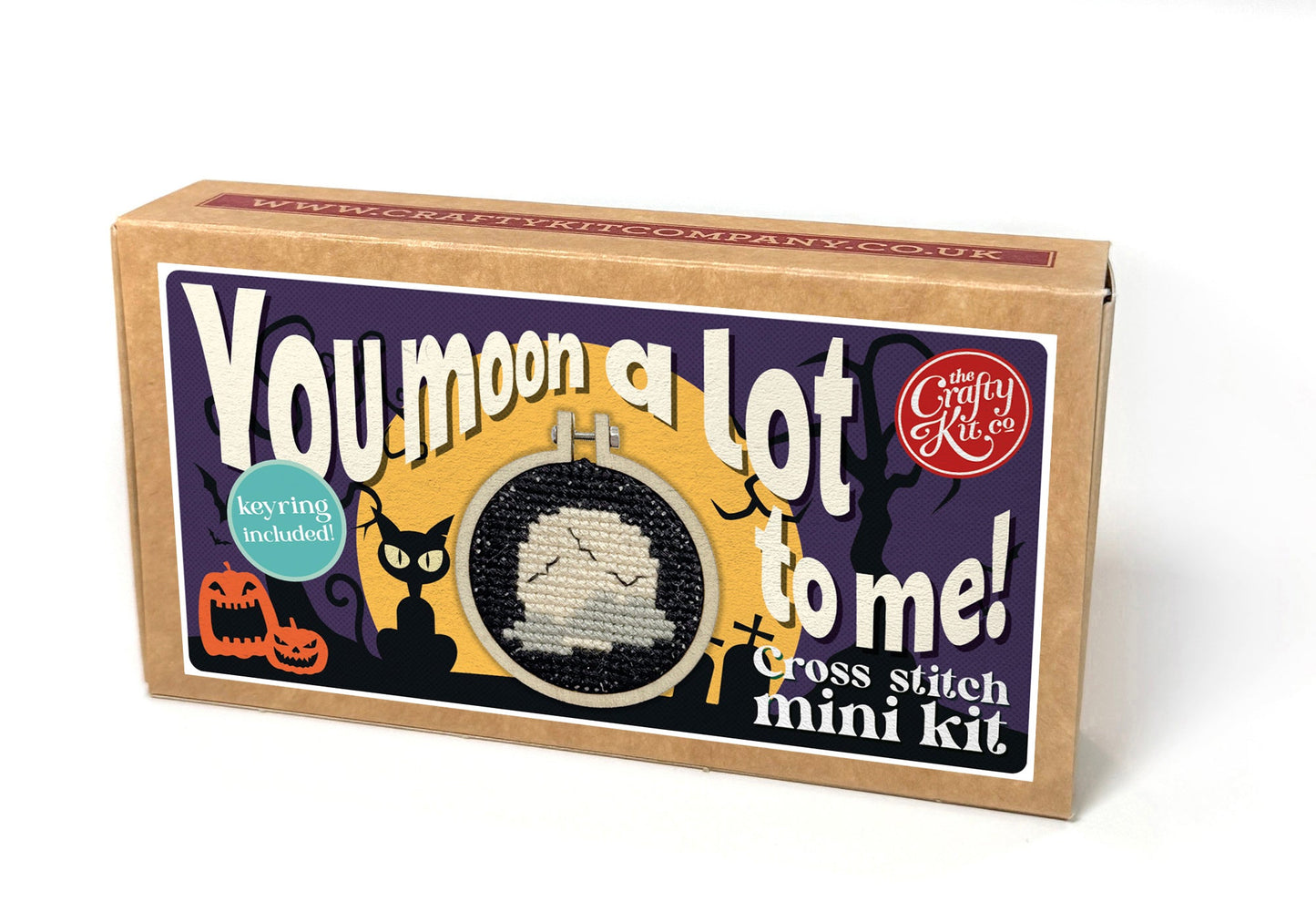 You Moon a Lot to Me! Halloween Mini Matchbox Cross Stitch Kit